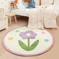 Poowe Round Kids Playroom Rug by Poowe