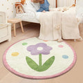 Poowe Round Kids Playroom Rug by Poowe