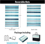 HUGEAR Outdoor Plastic Straw Rug, Waterproof Mat, Washable Large Floor Mat and - Image 2