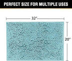 H.VERSAILTEX Microfiber Bath Rugs Chenille Floor Mat Ultra Soft Washable - Image 2