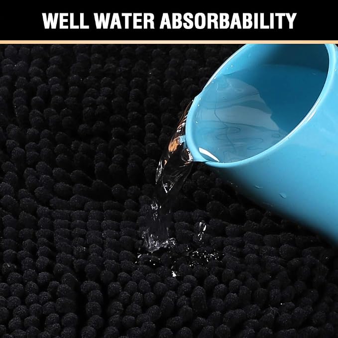 H.VERSAILTEX 20x32 Bath Mat Non-Slip Bathroom Rug Shag Shower Mat - Image 5