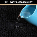 H.VERSAILTEX Bath Mat for Bathroom Non Slip Luxury Chenille Ultra Soft Bath - Image 5