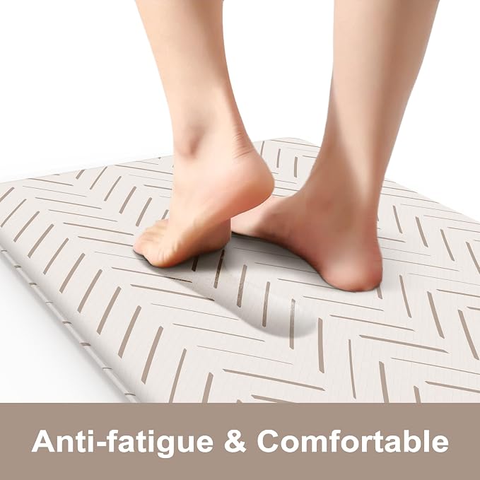 KIMODE Anti Fatigue Kitchen Mat, Boho Kitchen Rugs Sets of 2, Cushioned Kitchen - Image 3