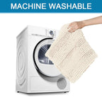 H.VERSAILTEX Ivory Bath Mat Bath Rugs, Extra Thick Striped Bath Rugs - Image 7