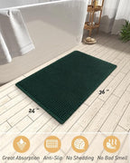 AMOAMI Upgraded Waffle Bath Mat, Super Absorbent Non Slip Bath Mats - Image 2