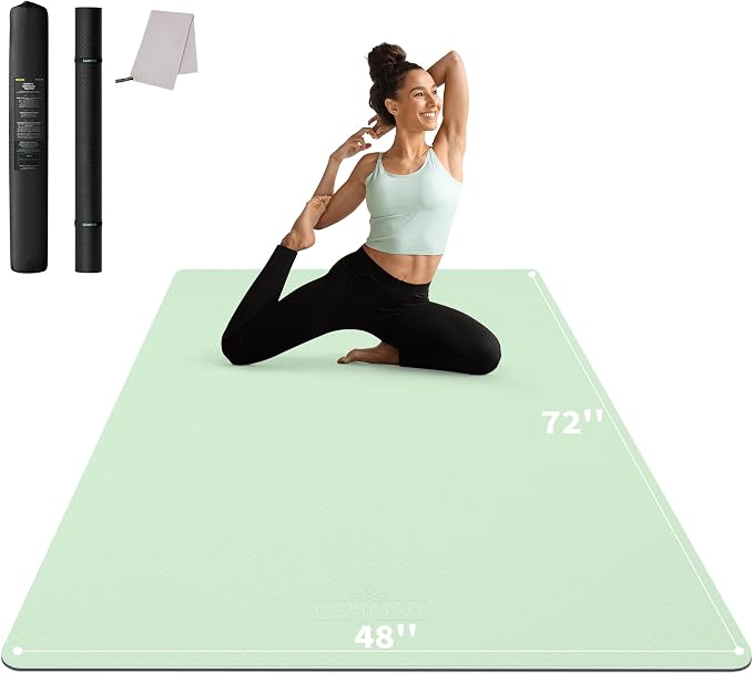 CAMBIVO Yoga Mat 72" x 48" Large Workout Mat by CAMBIVO