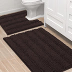 H.VERSAILTEX Bathroom Rugs Bath Rug Set 2 Piece Bathroom Contour Rug Toilet Mat by HVERSAILTEX