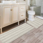 H.VERSAILTEX Bathroom Rugs Bath Rug Set 2 Piece Bathroom Contour Rug Toilet Mat by HVERSAILTEX