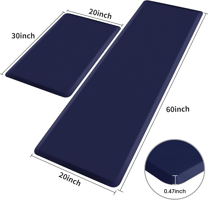 HappyTrends 2 PCS Kitchen Mat Cushioned Anti-Fatigue Floor Mat, Heavy Duty - Image 2