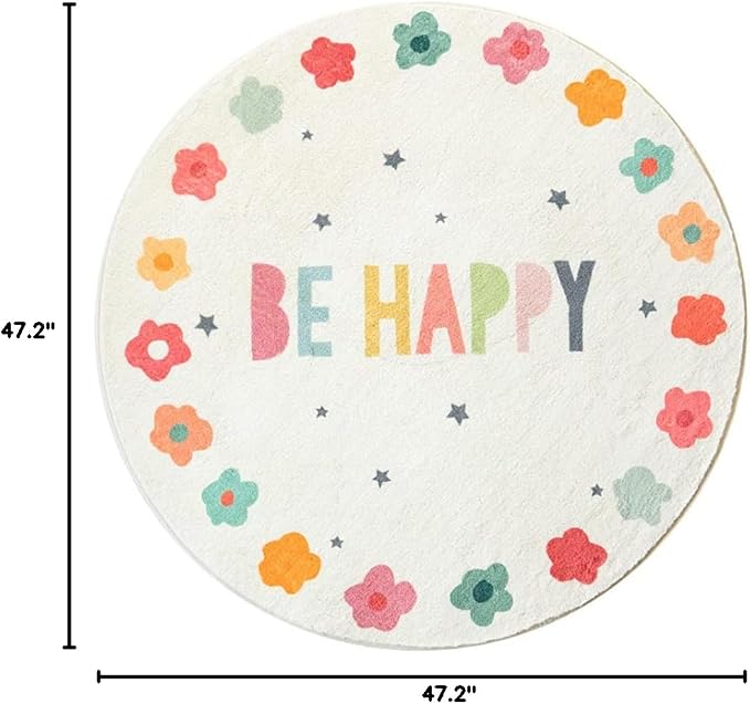 Poowe Round Kids Playroom Rug - Image 2