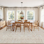 10x12 Area Rug for Living Room: Vintage Boho Neutral Washable Rug Indoor Soft - Image 3
