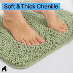 GORILLA GRIP Bath Rug Mat 60x24, Soft Absorbent Chenille, Quick Dry Microfiber - Image 4