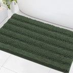 H.VERSAILTEX Bath Mats for Bathroom Non Slip Extra Thick Chenille Striped Bath by HVERSAILTEX