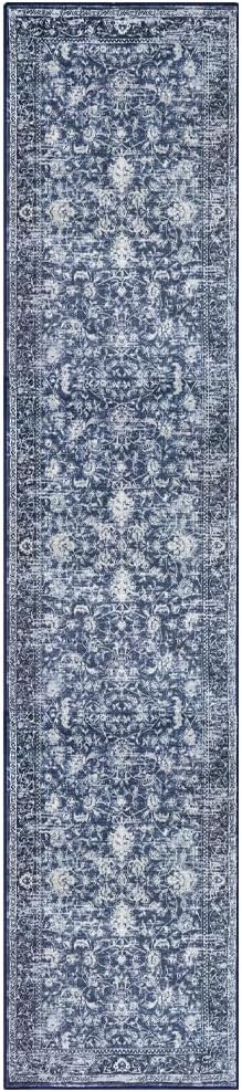 KILOCOCO Runner for Hallway 2.6x16 Runner Rug Printed Vintage Floral Washable - Image 10