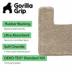 GORILLA GRIP Plush Absorbent Shaggy Chenille Bath Rug Mat - Image 3