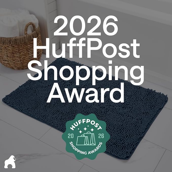 GORILLA GRIP Bath Rug Mat 42x24, Soft Absorbent Chenille, Quick Dry Microfiber - Image 6