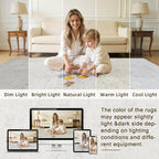 10x14 Area Rug for Living Room: Vintage Boho Neutral Washable Rug Indoor Soft - Image 5
