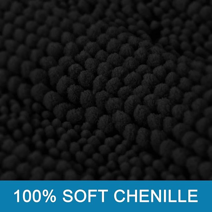 H.VERSAILTEX Bathroom Rugs Bath Rugs Non Slip Bath Mats Extra Thick Chenille - Image 3