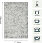 Rugxara 6x9 Area Rugs for Living Room Bedroom, Large Washable Rug, Non Slip & - Image 2