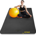 Hatha Yoga Large TPE Yoga Mat 6'x4'x1/2" Extra Thick Non-Slip Exercise Mat by BUYNOW