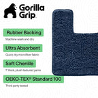 GORILLA GRIP Plush Absorbent Shaggy Chenille Bath Rug Mat - Image 3