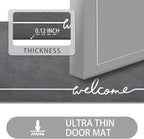 Welcome Mat Indoor, Ultra Thin Door Mat, 1/10 in Thin Door Mats - Image 2