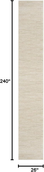 Nourison Home Nourison Essentials Ivory Beige 2'2" x 20' Area Rug - Image 2