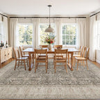 5x7 Area Rugs for Living Room: Vintage Boho Neutral Washable Rug Indoor Soft - Image 9