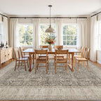 Area Rugs 9x12 Living Room: Vintage Boho Neutral Washable Rug Indoor Soft Large - Image 3