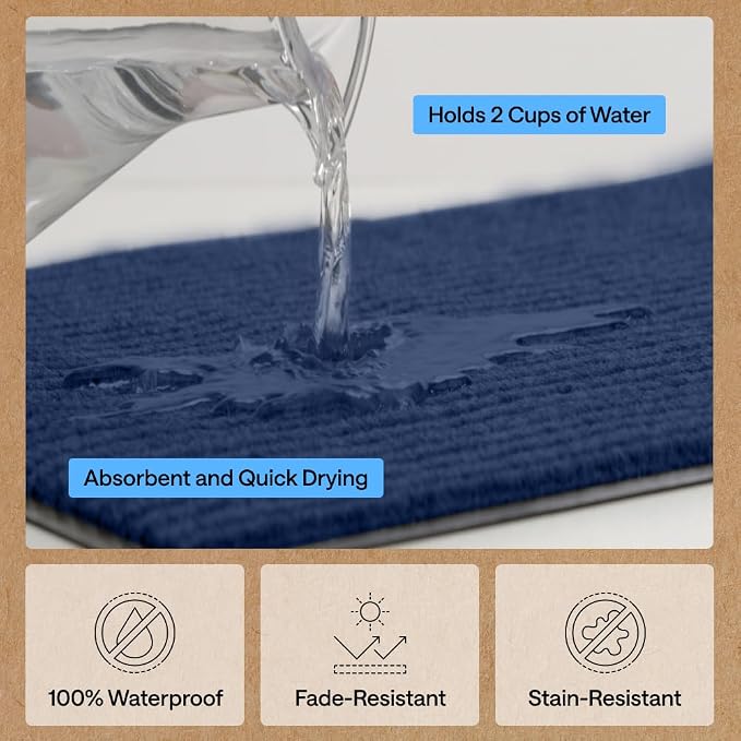 GORILLA GRIP Waterproof Traffic Guard Door Mat, Heavy Duty Entryway Mats - Image 5