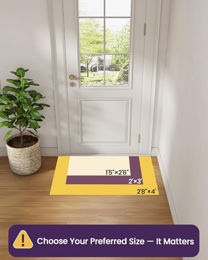 DEXI Ultra Thin Entryway Indoor Door Mat 17x30, Non Slip Rubber Backing Inside - Image 2