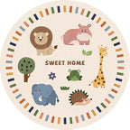 Poowe Kids Play Mat Baby Nursery Rug Round Educational Alphabet Soft Area Rug - Image 2