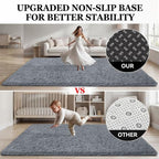 Area Rug for Living Room Bedroom: 5x7 Soft Fluffy Shag Rugs Upgrade Non-Slip - Image 8