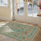 2x3 Washable Rug, Small Door Mat Floral Entryway Rug, Boho Front Door Mat - Image 2