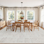 10x14 Area Rug for Living Room: Vintage Boho Neutral Washable Rug Indoor Soft - Image 3