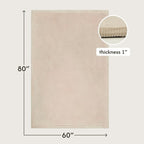 Hakuna Matte CloudSoft Mat for Floor 60" x 80" Beige | Coral Velvet - Image 3