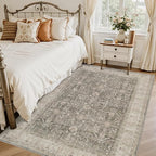 5x7 Area Rugs for Living Room: Vintage Boho Neutral Washable Rug Indoor Soft - Image 2