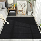 Amearea 4x4 Square Area Rugs for Bedroom Living Room, Modern Black Thickened - Image 8