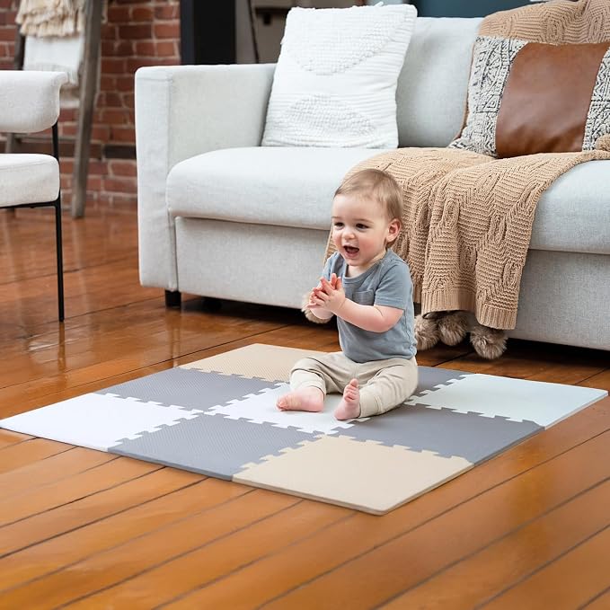 MioTetto Baby Play Mat, Comfortable Playtime Mat – Portable Foam Floor Tiles by MioTetto