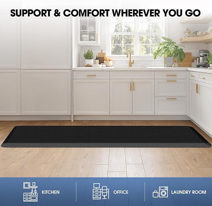 Mattitude Kitchen Mat Cushioned Anti-Fatigue Floor Mat Water Resistant Non-Slip - Image 6