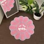 Trippy Happy Face Rug Cool Rugs Tufted Quick Dry Bath Mats by Shovagy