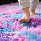 Amdrebio Hot Pink Rainbow Small Circle Area Rug 3Ft - Image 4