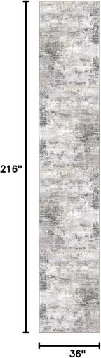 IOHOUZE Abstract Runner Rug 3x18 Ft Washable Runners - Image 2