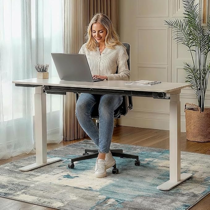 48"x60" Office Chair Mat for Hardwood Tile Floor, Under Desk Carpet Protector - Image 2