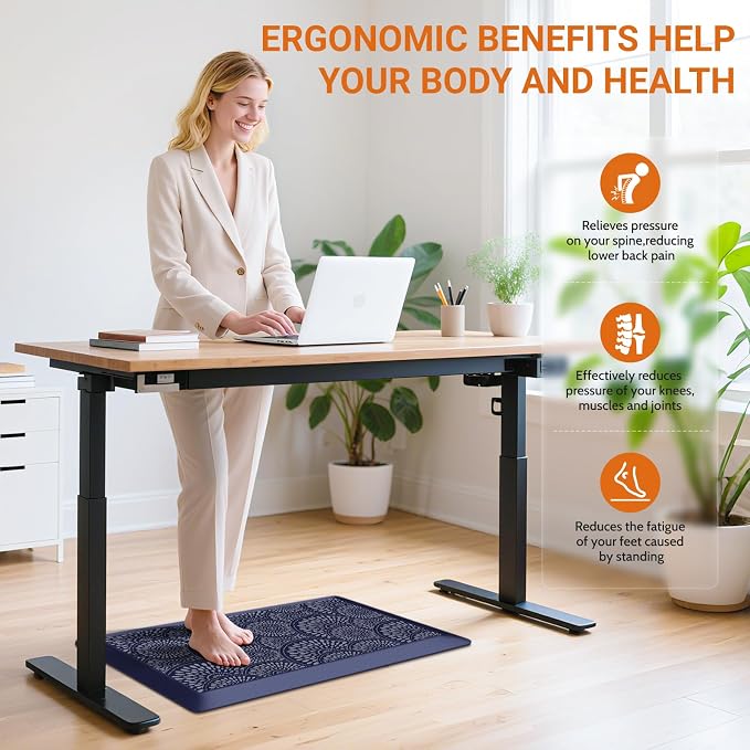 Mattitude 4/5 Inch Kitchen Mat, 17.3x28in Heavy Duty Ergonomic Comfort Foam - Image 5