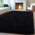 Mugorn 8x10 Area Rugs for Living Room, Large Fluffy Black Rugs for Bedroom by MUGORN