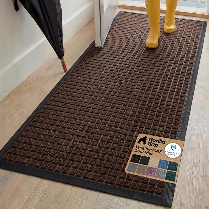 GORILLA GRIP 100% Waterproof All-Season WeatherMAX Doormat, US Designed Natural by Unknown