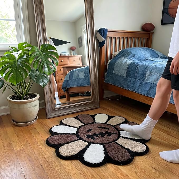 Trippy Happy Face Rug Cool Rugs Tufted Quick Dry Bath Mats - Image 6