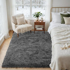 4x6 Area Rugs for Living Room Rug: Soft Fluffy Shag Gray Rugs for Bedroom - Image 9