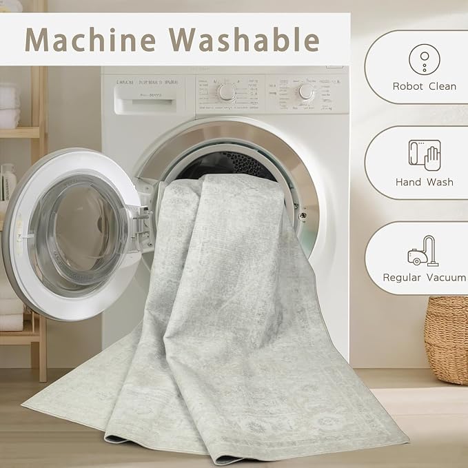 Srugn Washable Rugs 5x7 Area Rugs - Image 4